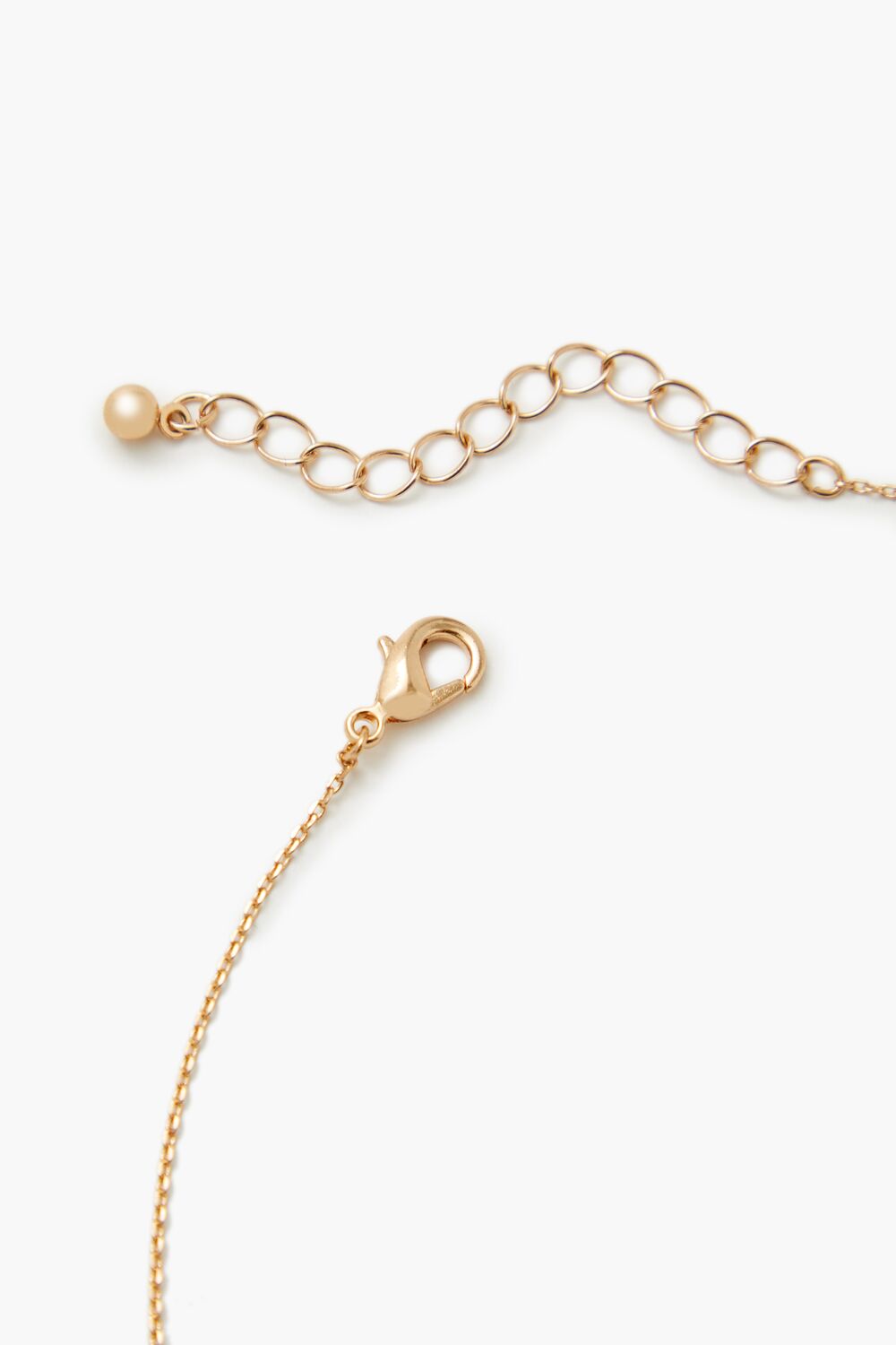 Faux Gem Initial Charm Necklace