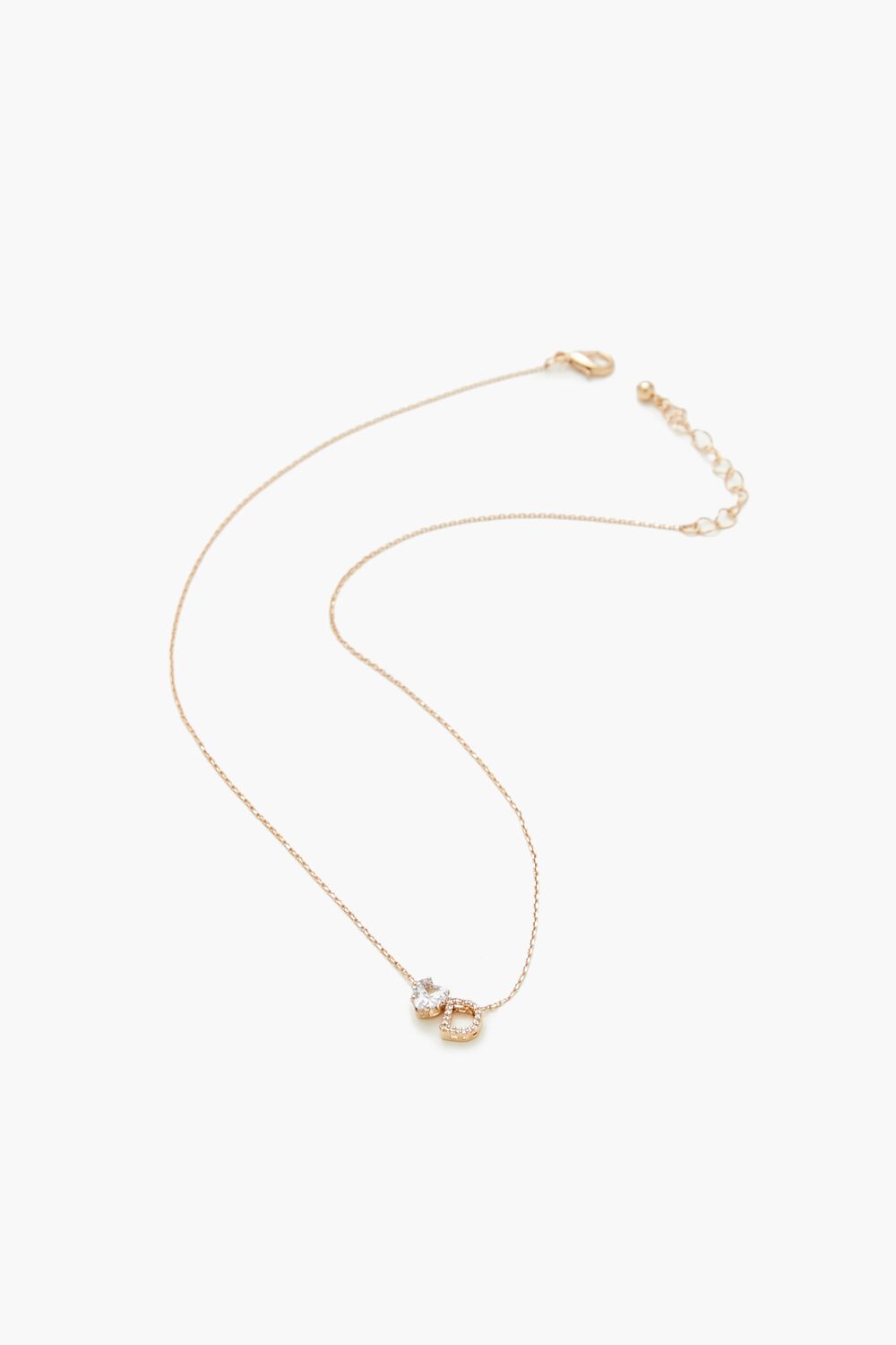 Faux Gem Initial Charm Necklace