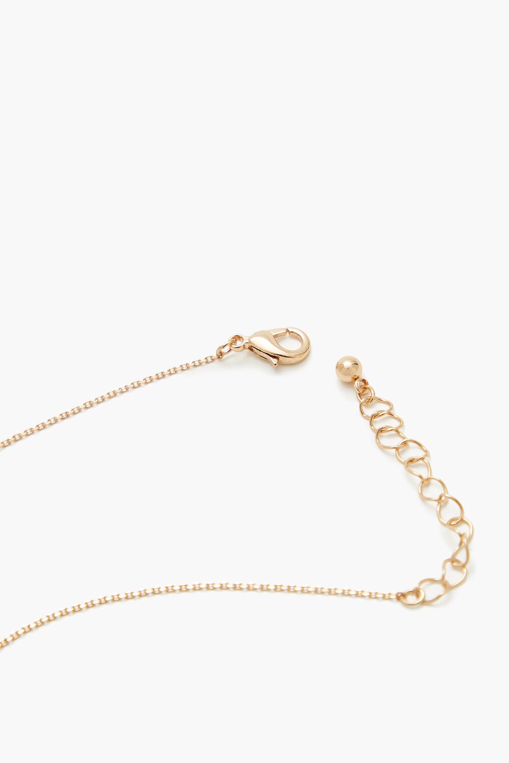 Faux Gem Initial Charm Necklace
