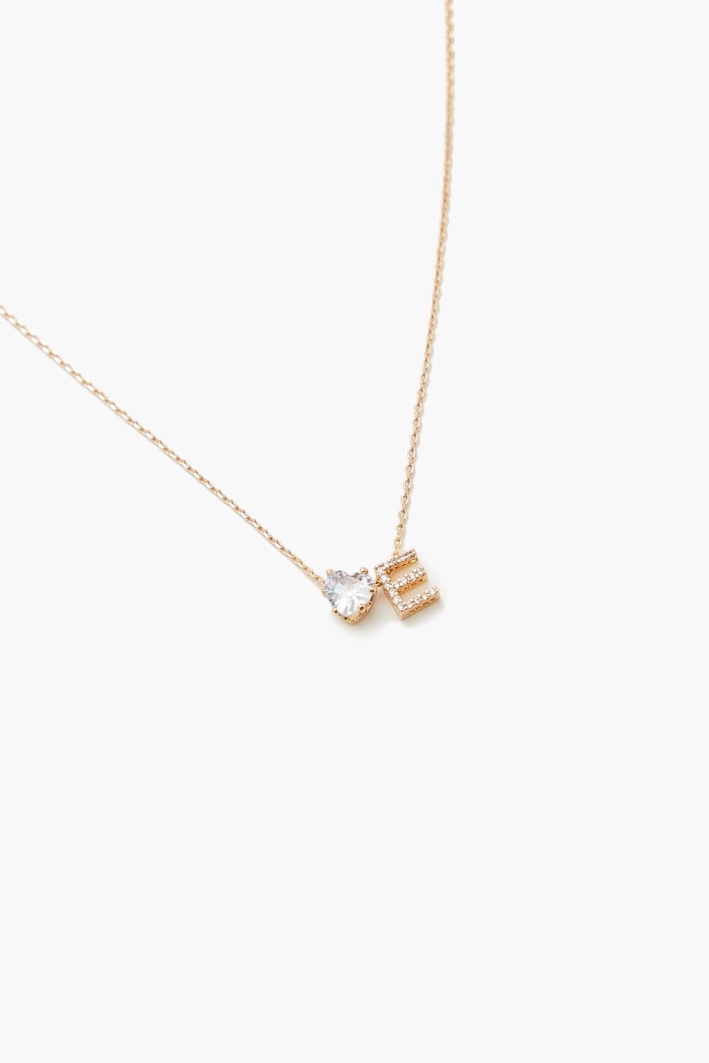 Faux Gem Initial Charm Necklace
