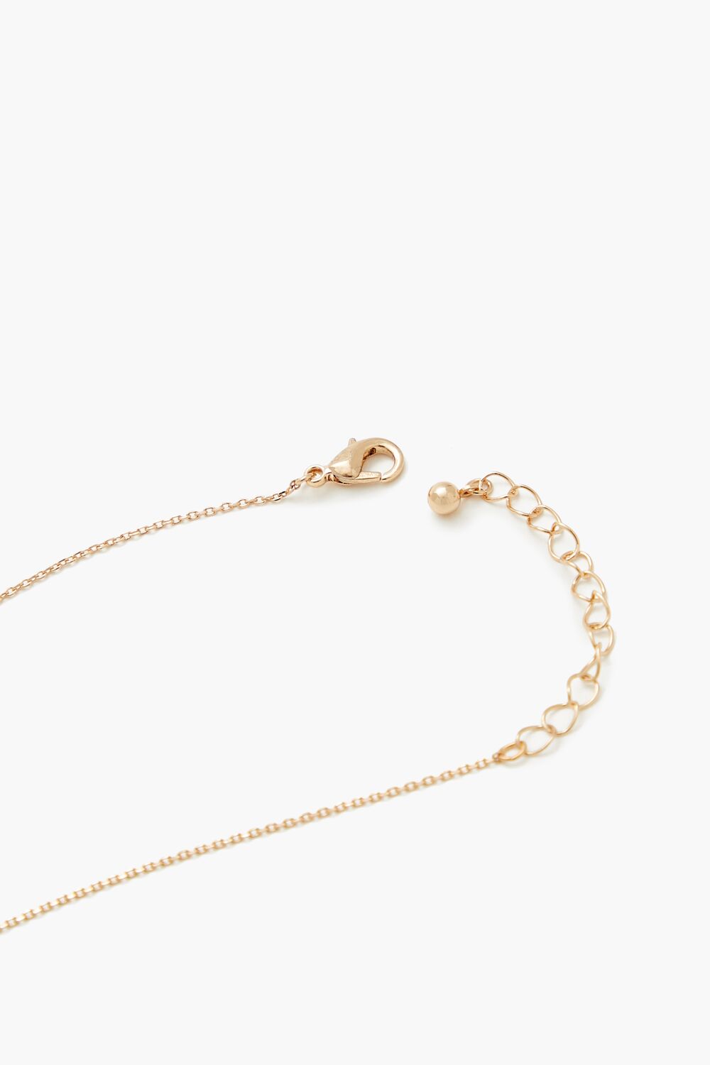 Faux Gem Initial Charm Necklace