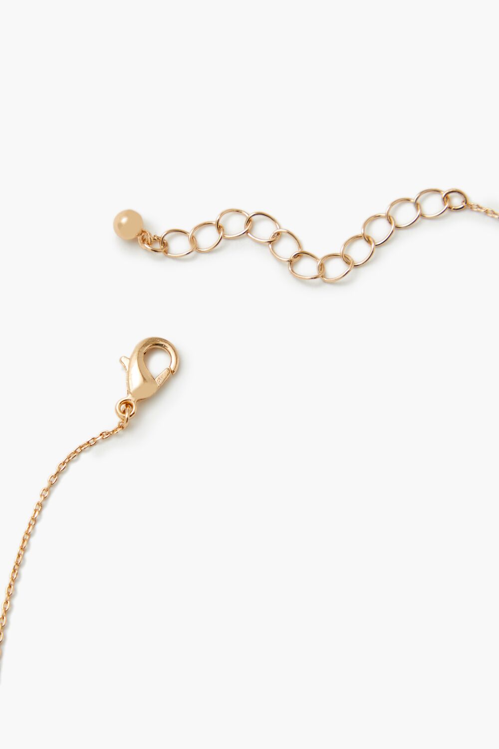 Faux Gem Initial Charm Necklace