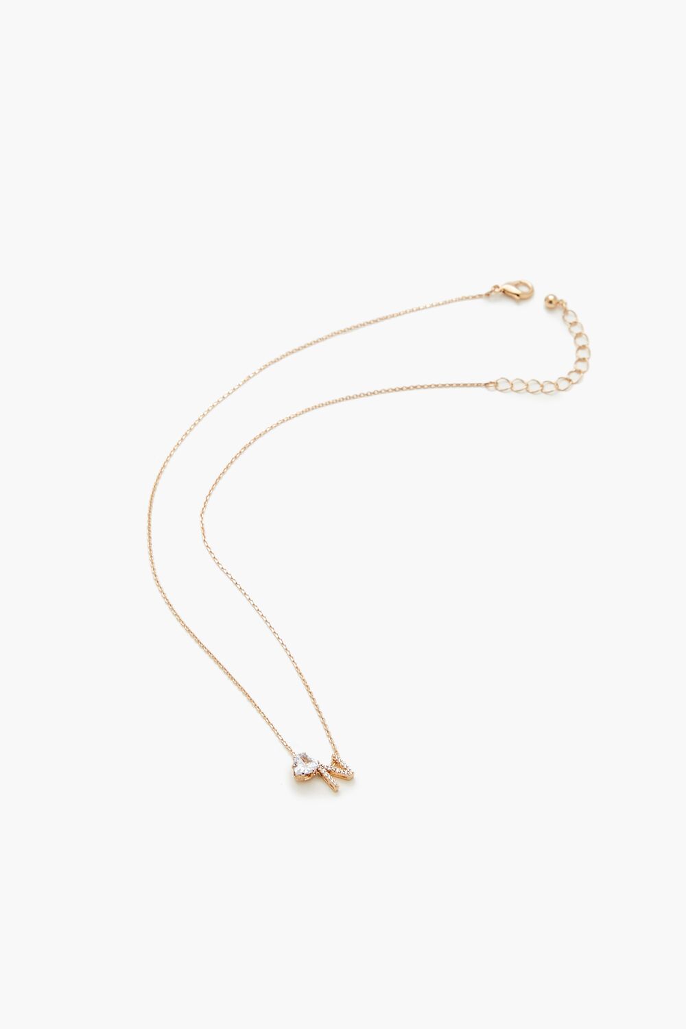 Faux Gem Initial Charm Necklace