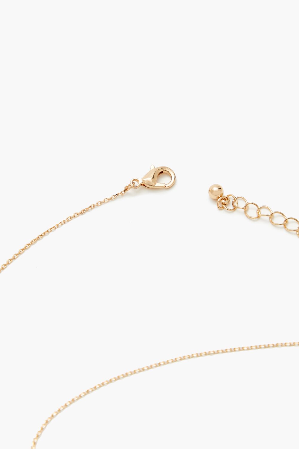 Faux Gem Initial Charm Necklace