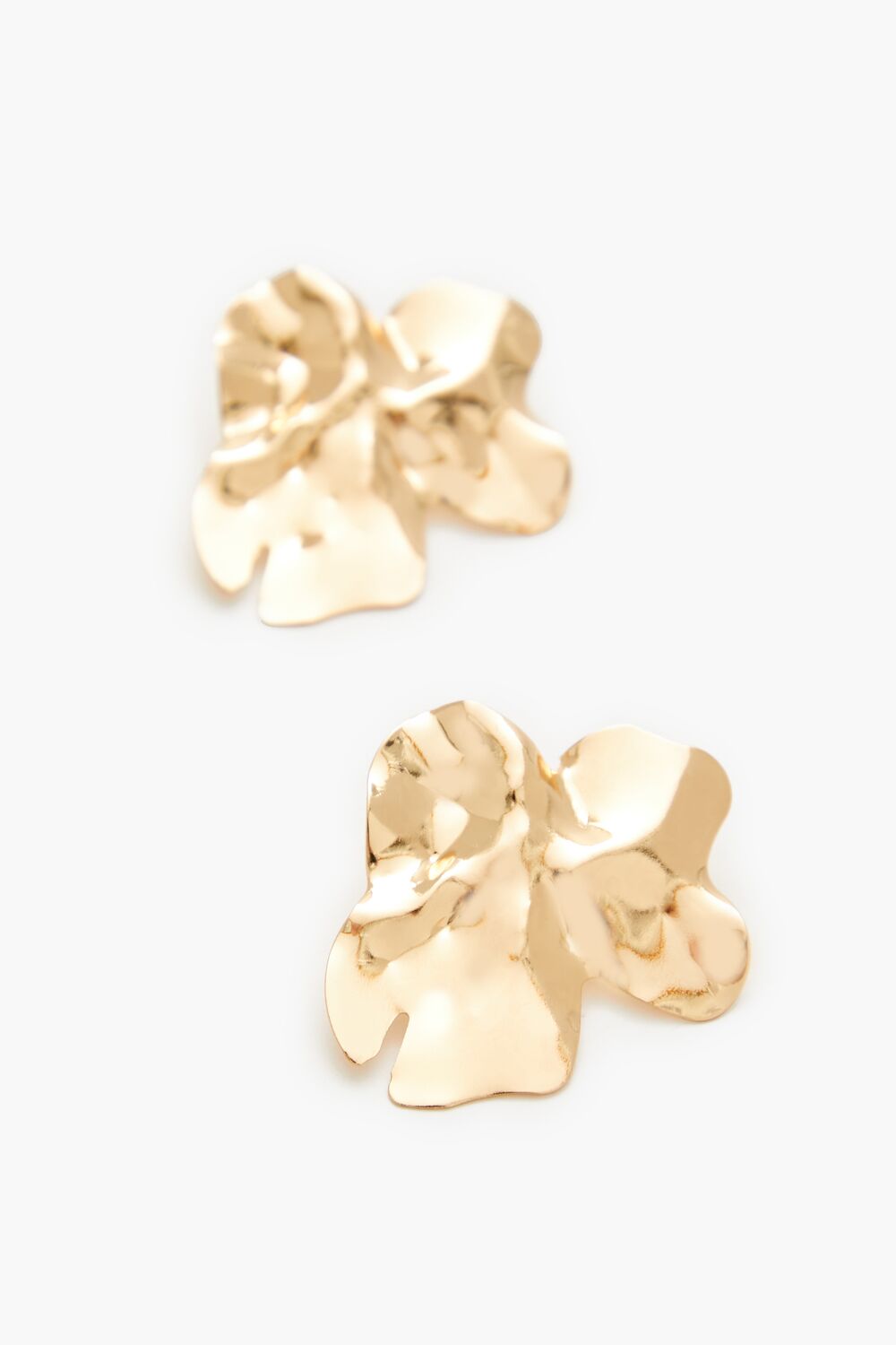 Hammered Abstract Drop Earrings