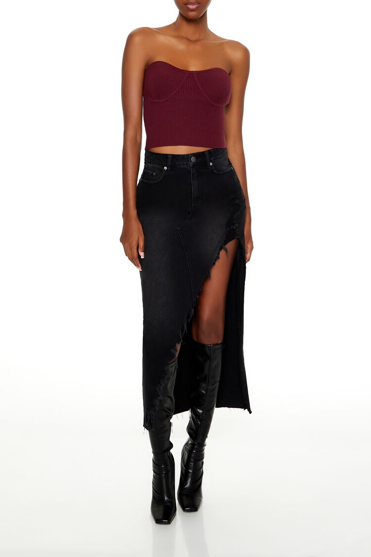 Sweater-Knit Tube Top