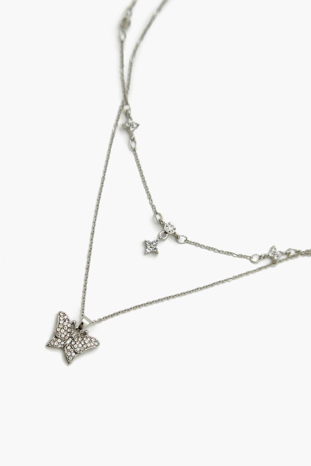 Layered Butterfly Necklace Set