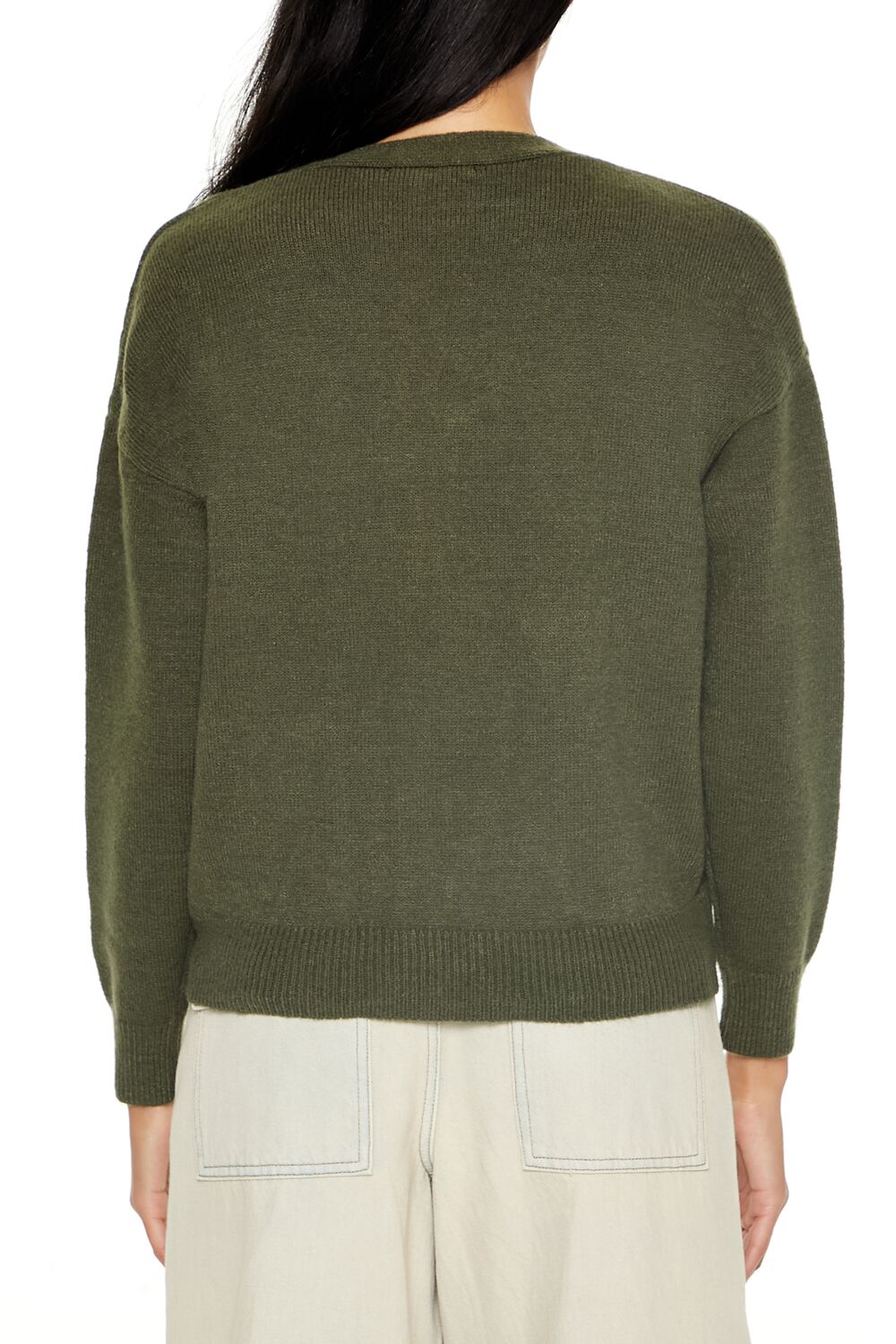 Drop-Sleeve Zip-Up Sweater