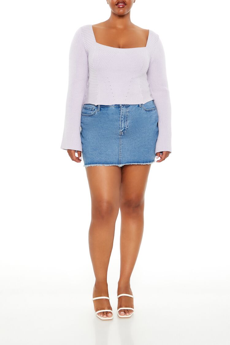 Plus Size Bell-Sleeve Sweater