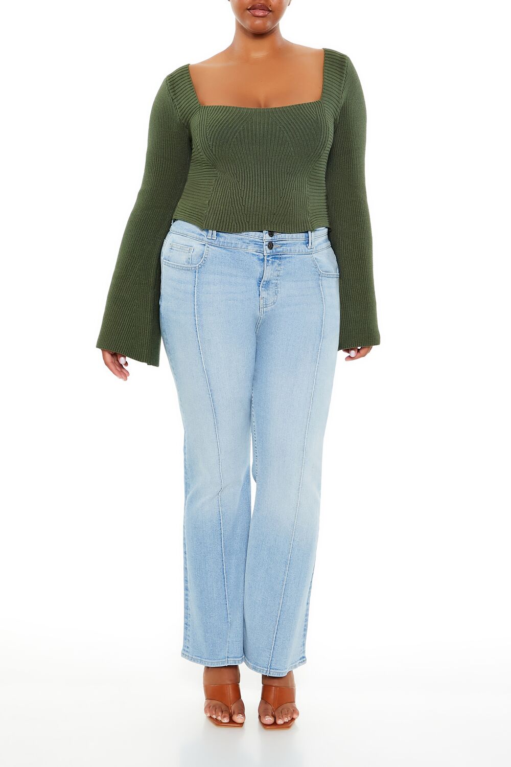 Plus Size Bell-Sleeve Sweater