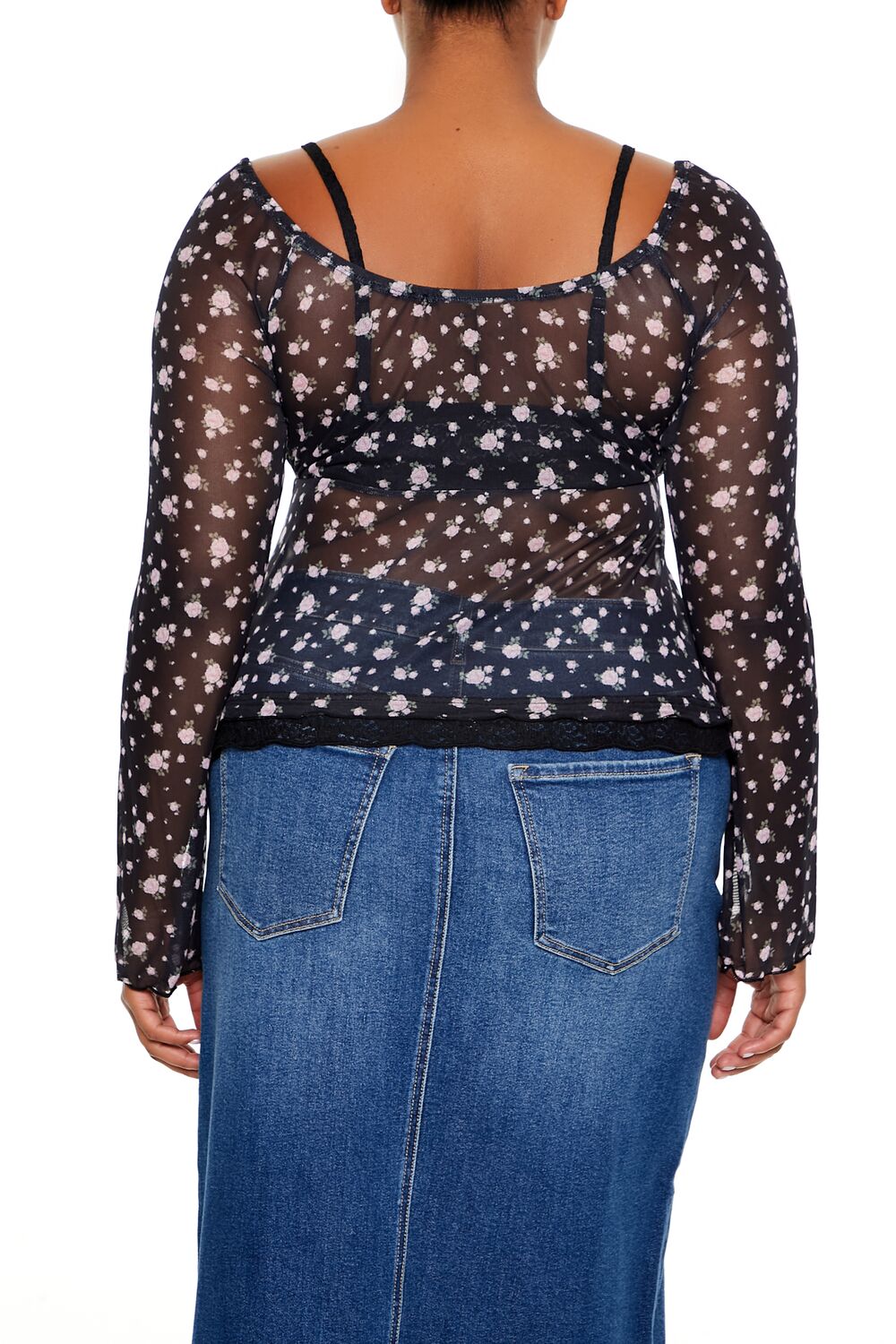 Plus Size Floral Print Combo Top
