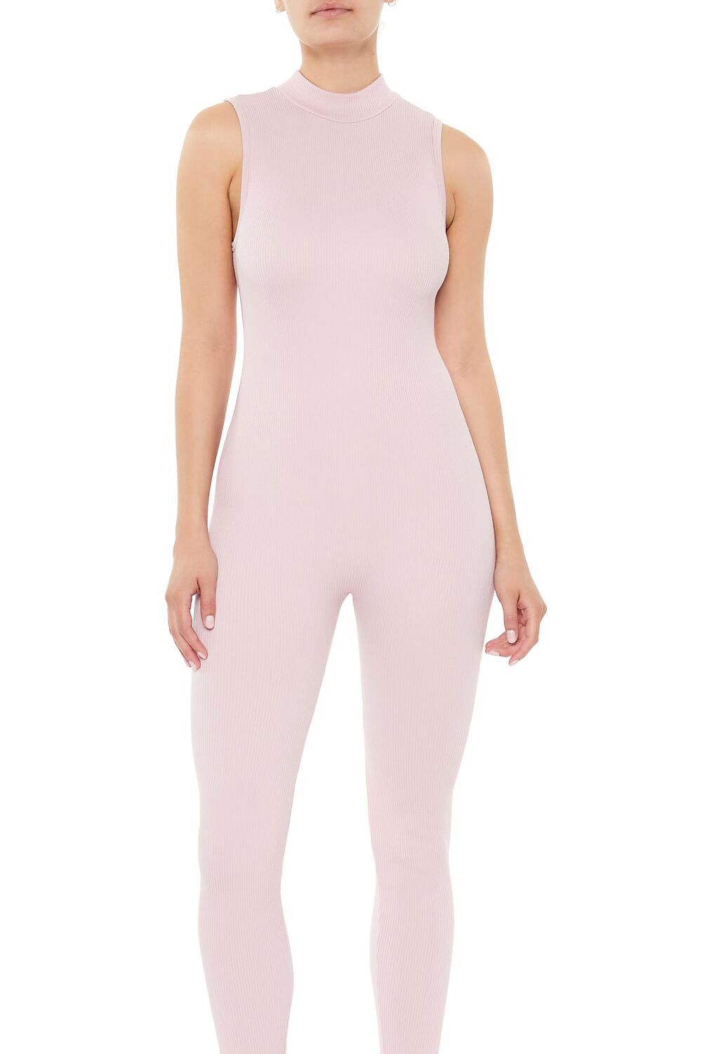 Sleeveless Mock Neck Jumpsuit