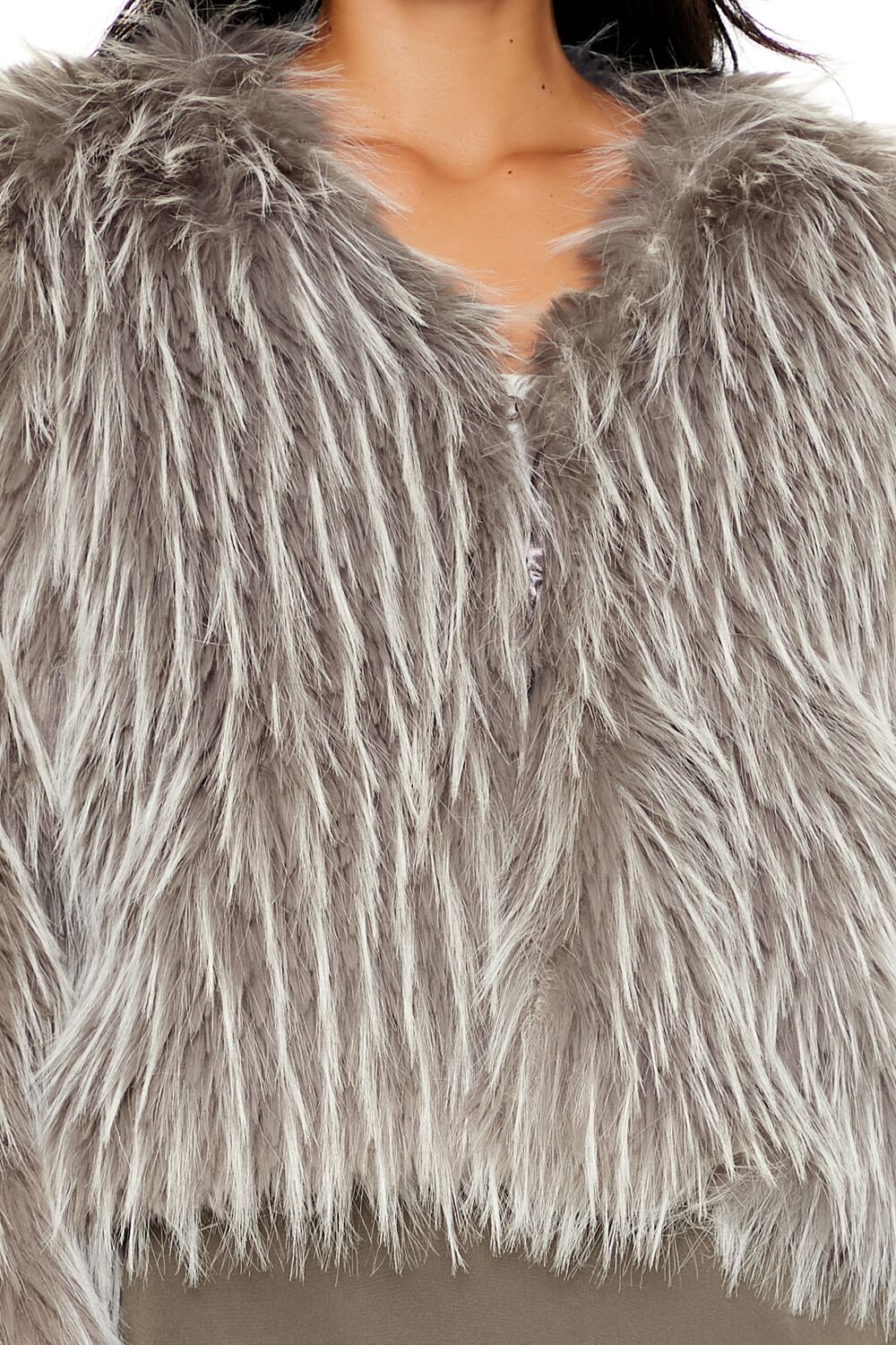 Cropped Faux Fur Coat