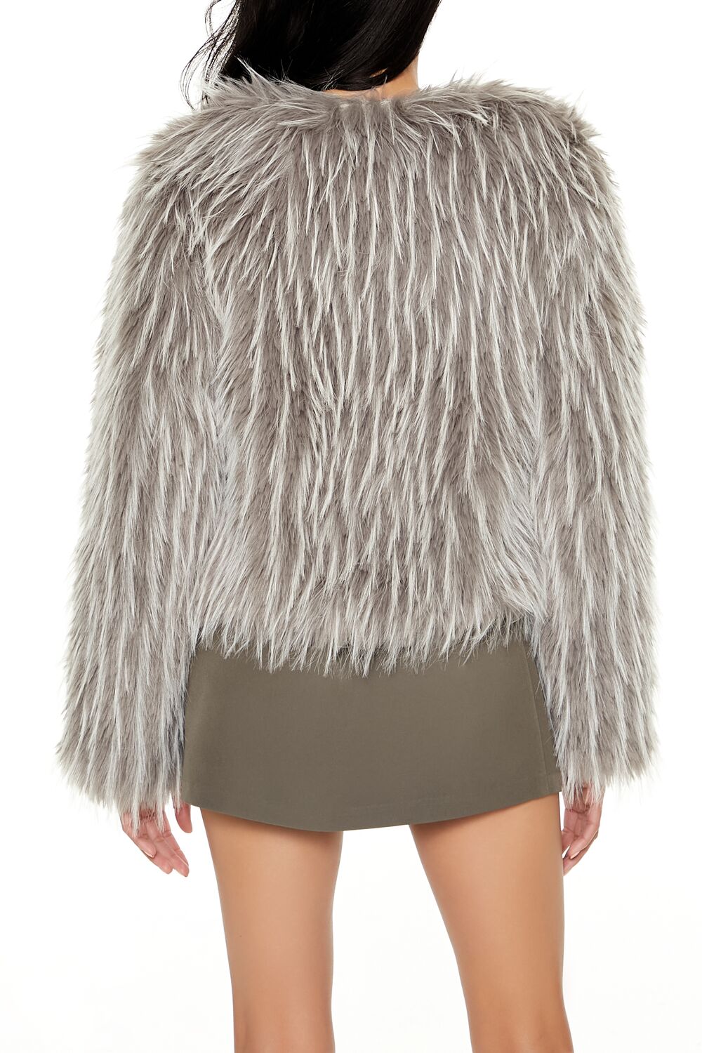 Cropped Faux Fur Coat