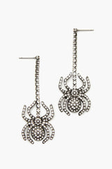 Rhinestone Spider Drop Earrings