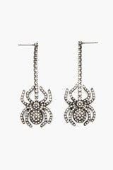 Rhinestone Spider Drop Earrings