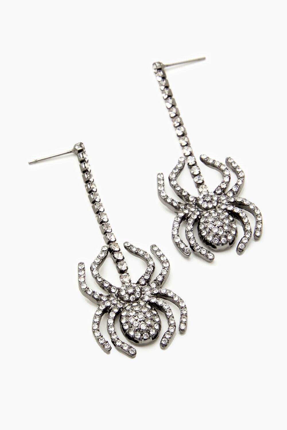 Rhinestone Spider Drop Earrings