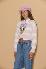 Disney Daisy Duck Cropped Sweater
