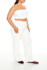 Plus Size Sweater-Knit Wide-Leg Pants