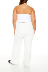 Plus Size Sweater-Knit Wide-Leg Pants