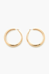 Smooth Omega Hoop Earrings