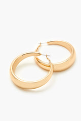 Smooth Omega Hoop Earrings