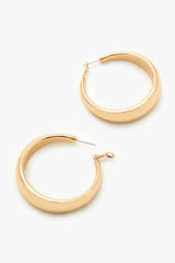 Smooth Omega Hoop Earrings