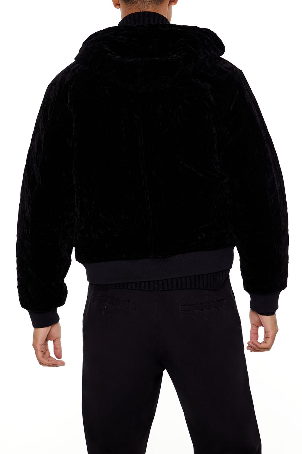 Hooded Velvet Wallet Chain Jacket