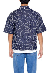 Cropped Chain-Stitched Embroidered Shirt