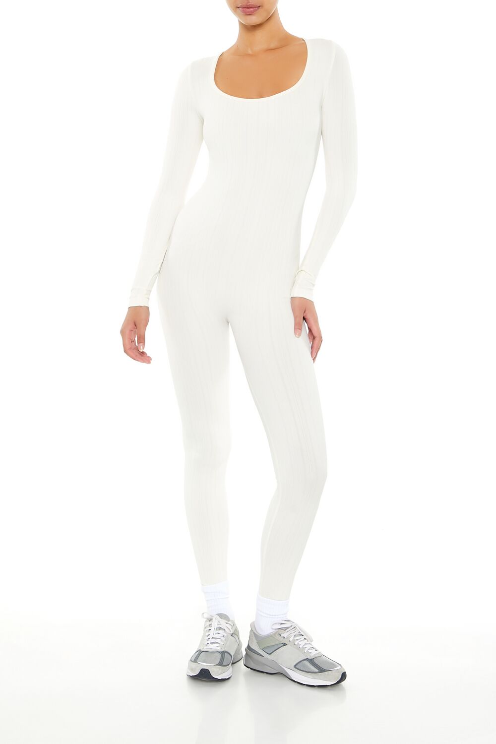Scoop Ribbed Knit Jumpsuit