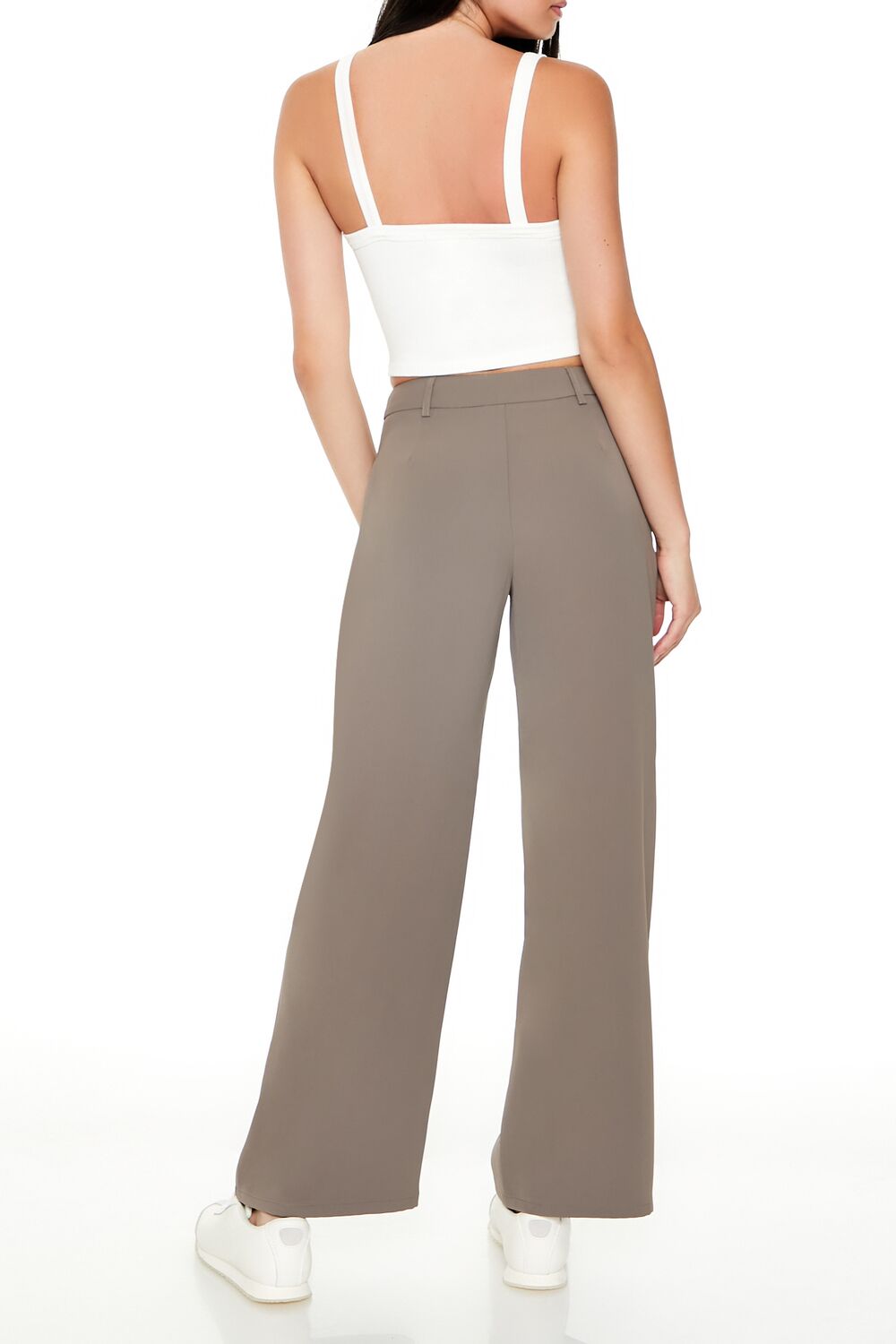 High-Rise Wide-Leg Trouser Pants