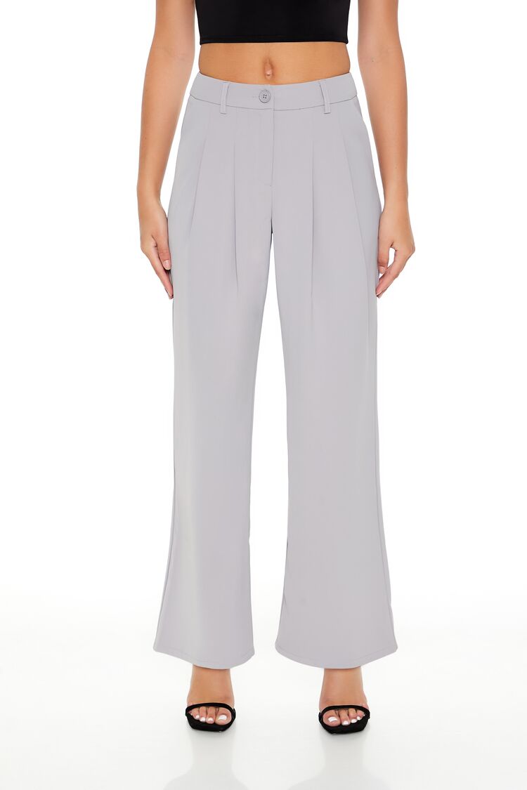 High-Rise Wide-Leg Trouser Pants