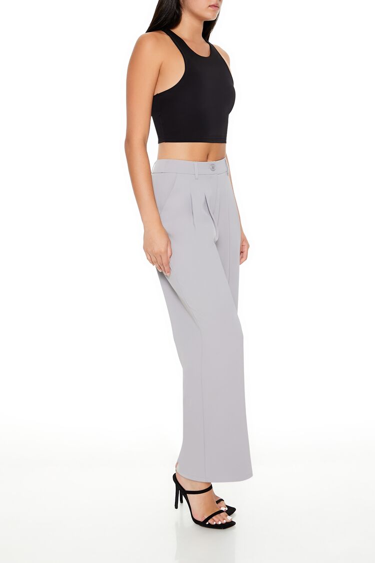 High-Rise Wide-Leg Trouser Pants