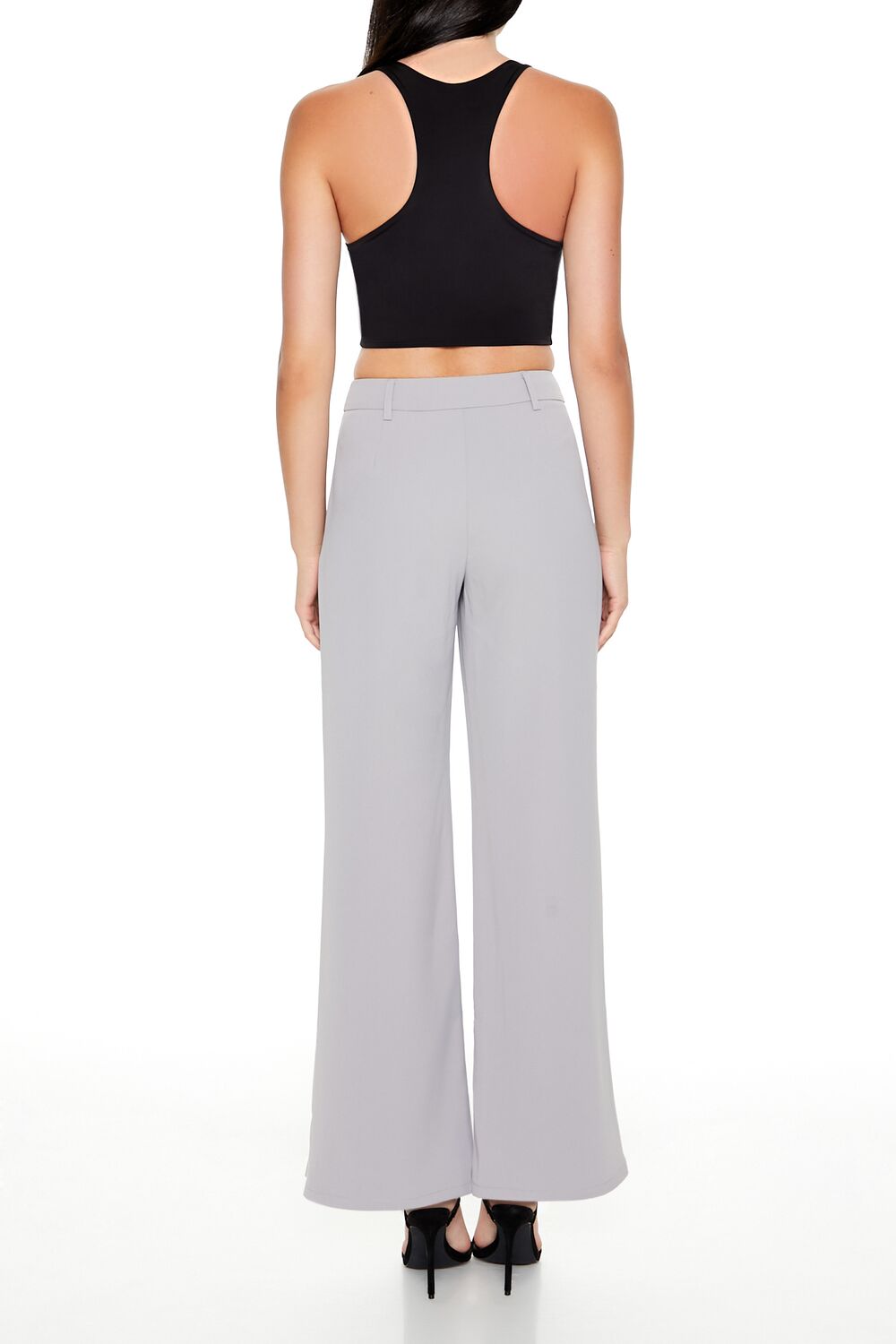 High-Rise Wide-Leg Trouser Pants