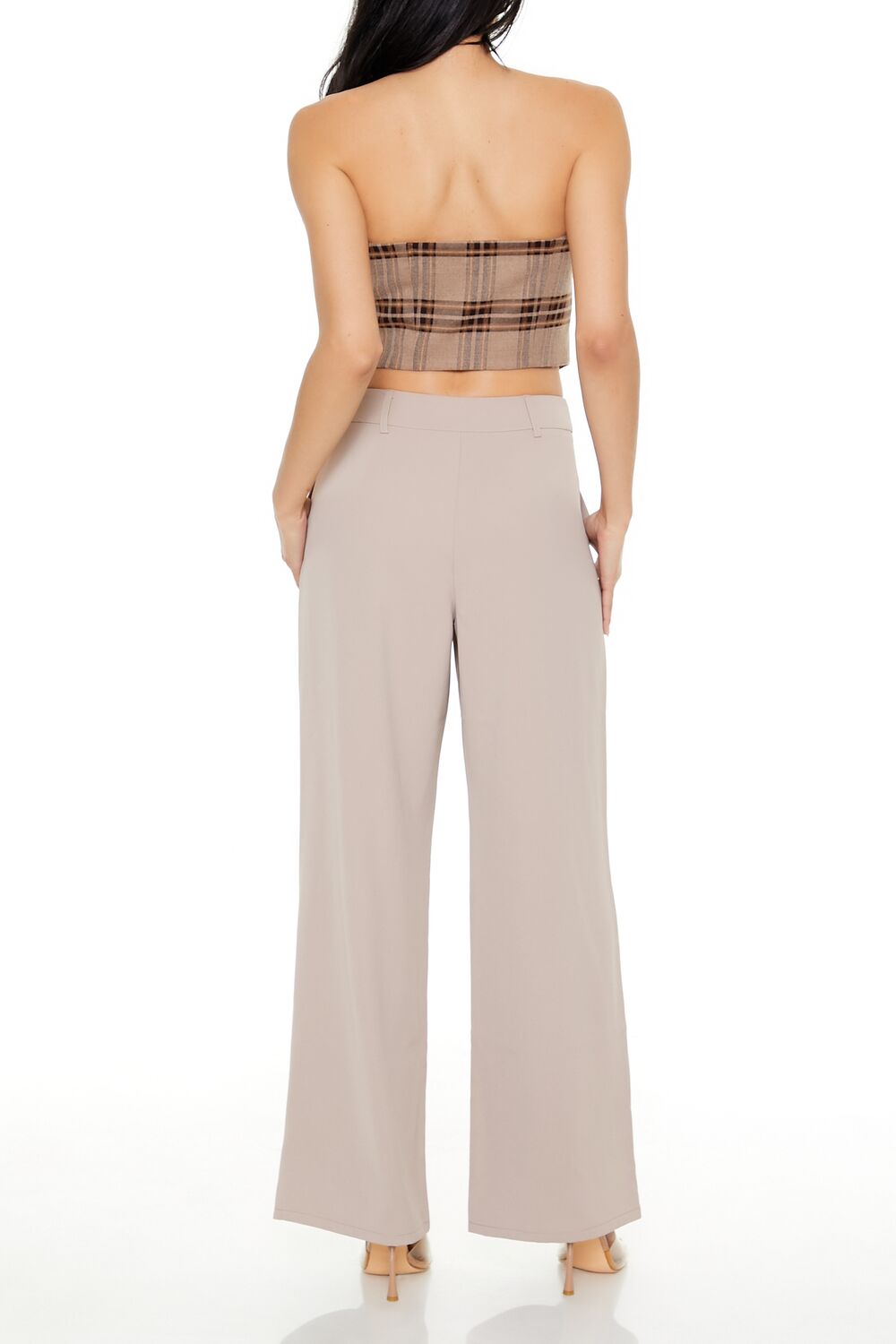 High-Rise Wide-Leg Trouser Pants