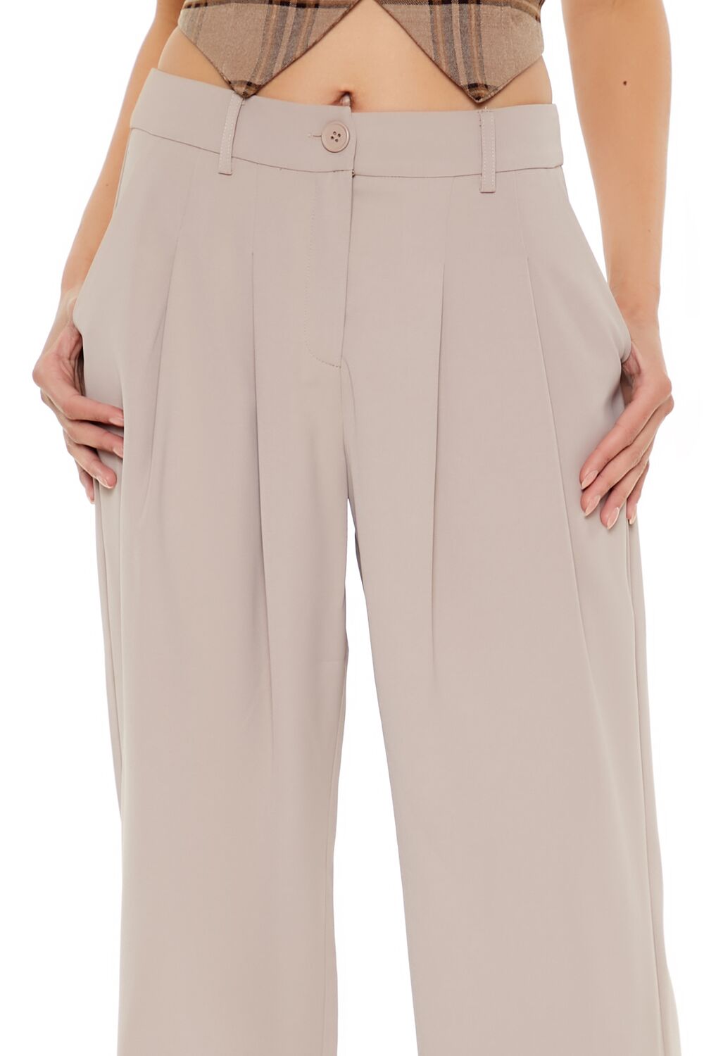 High-Rise Wide-Leg Trouser Pants