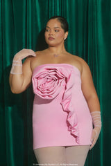 Plus Size Wicked Rosette Tube Dress