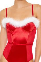 Santa Thong Lingerie Bodysuit