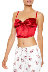 Satin Bow Lingerie Corset Cami