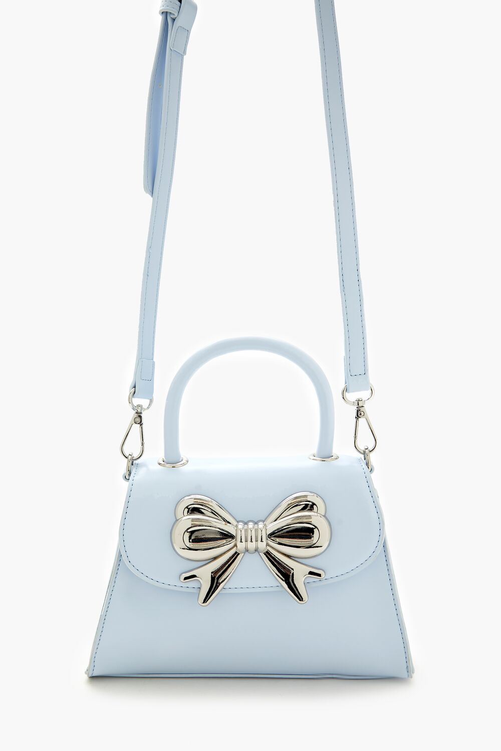 Faux Leather Bow Crossbody Bag