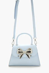 Faux Leather Bow Crossbody Bag