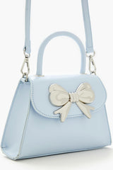 Faux Leather Bow Crossbody Bag