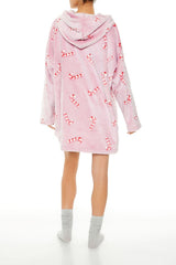 Candy Cane Pajama Hoodie Dress