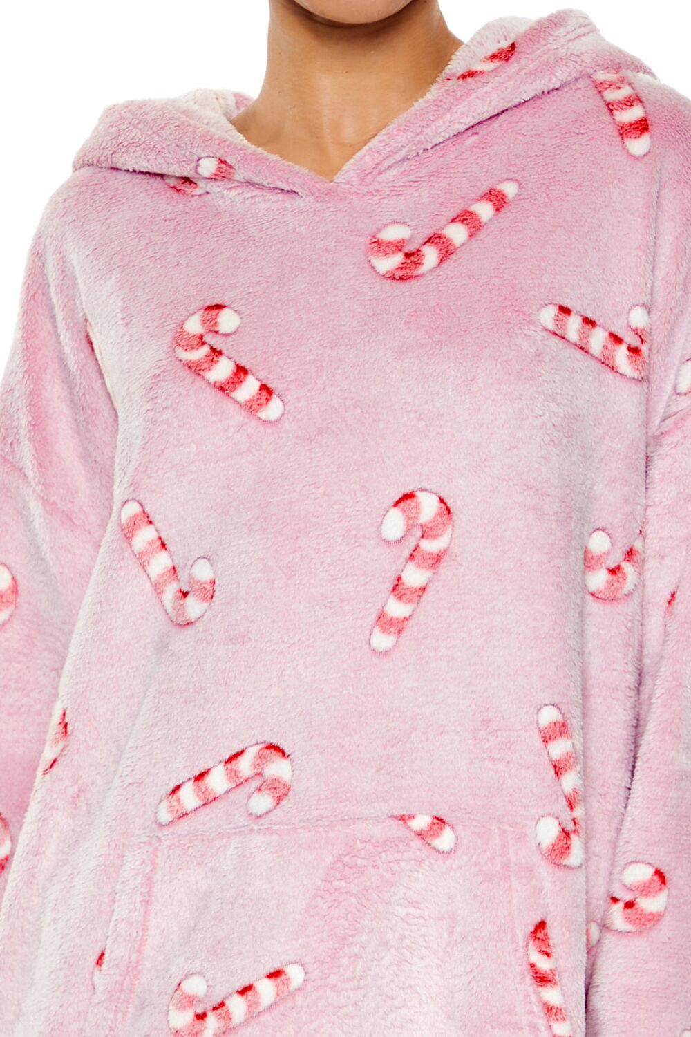 Candy Cane Pajama Hoodie Dress