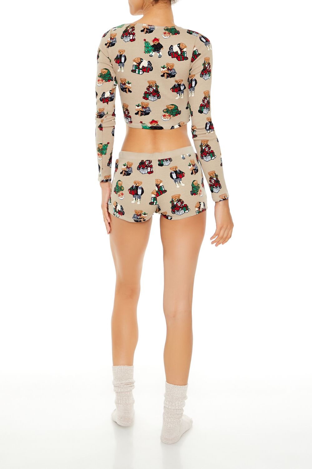 Christmas Teddy Bear Pajama Shorts