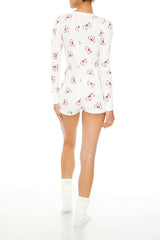 Fitted Bow Pajama Romper