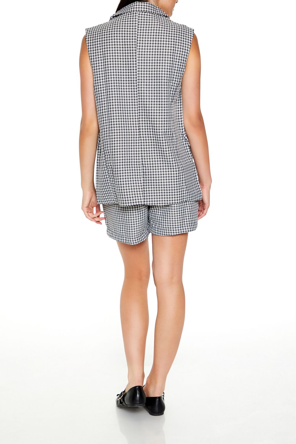 Tweed Plaid Vest & Shorts Set