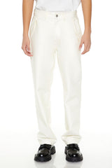 Coated Corduroy Slim-Fit Pants