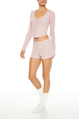 Henley Top & Shorts Pajama Set
