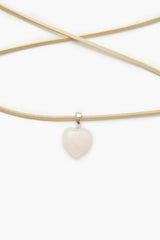 Faux Stone Heart Choker Necklace